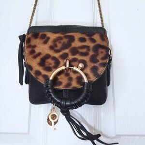 See By Chloe Joan leopard crossbody chain mini bag EUC